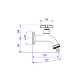 Torneira-para-Jardim-Tanque-com-Adaptador-de-Mangueira-Bica-Baixa-Max-Cromada-Deca
