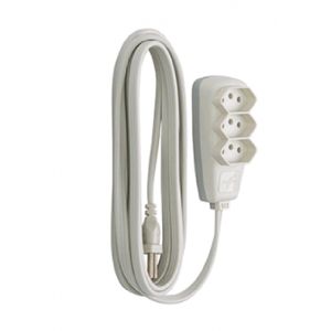 Extensão Sort Cabo PP Plano 3x0,75 2P+T 10A 3m Branco Pial-98