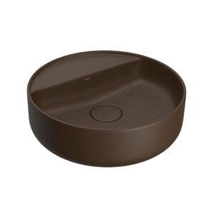 Cuba de Apoio 40cm Redonda Com Mesa Slim L.12040.M.22 Marrom Fosco Deca