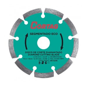 Disco de Corte Diamantado Segmentado Eco 110mm Furo 20mm Cortag