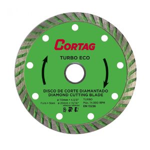 Disco de Corte Diamantado Turbo Eco 110mm Furo 20mm Cortag