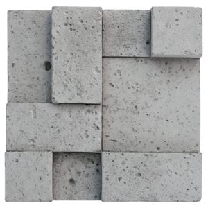 Revestimento 20x20X3,2cm Travertine Blocks 20 Grafito Gauss