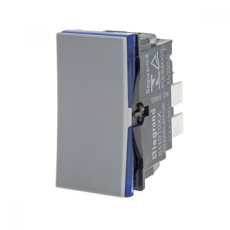 Modulo-Interruptor-Simples-611010CZ-Cinza-Pial