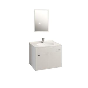 Gabinete 41X35cm Para Banheiro Kit Allure Branco Com Espelho Policlass