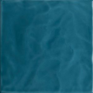 Azulejo 20x20cm Azul Mar Onda Brilhante Tipo A Eliane