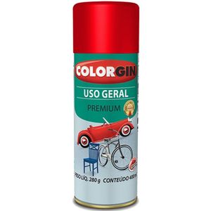 Tinta Spray Uso Geral Vermelho 400ml Colorgin