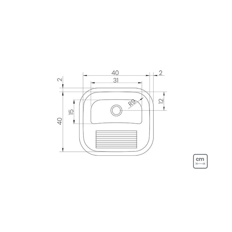 Tanque-de-Encaixe-40x40cm-Aco-Inox-Polido-Hera-25L-Tramontina