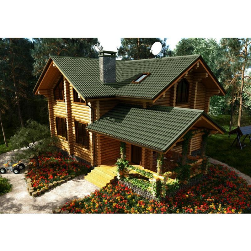 Telha-Ecologica-200x96cm-Stilo-3D-Verde-Onduline