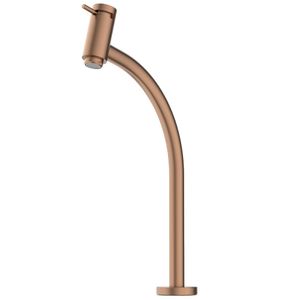 Torneira de Mesa para Lavatório Bica Alta Basic Rose Gold Matte Celite
