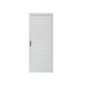 Porta de Giro Veneziana 2,10x0,80m Lado Direito Branco Quality Esquadria