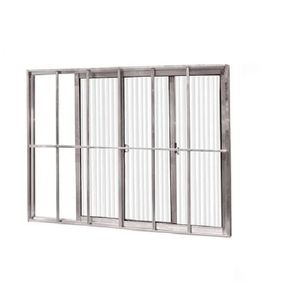 Janela de Correr 1,00x120 2 Folha Home Canelado Natural Quality Esquadria