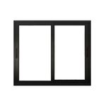 Janela-de-Correr-100x120-2F-GR-Liso-Preto-Slim-Lider