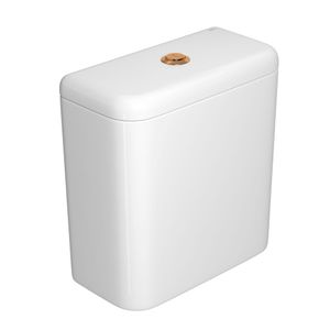 Caixa Acoplada Carrara com Acionamento Branco/Red Gold 3/6L Deca