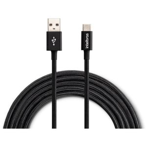 Cabo 1,5m USB-C Preto Nylon Intelbras