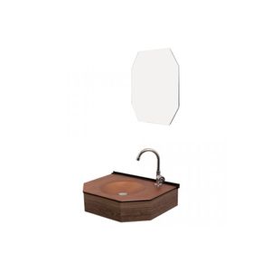 Conjunto de Lavatório com Espelho 945 Bronze 55cm Cris Metal