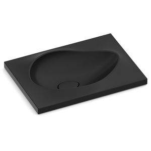 Cuba de Sobrepor 62x45cm Ruy Ohtake Preto Matte Roca Celite