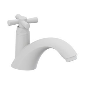 Torneira de Mesa para Lavatório 1/2 Cross Branca Tigre