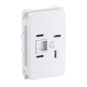 Módulo de Tomada Telefone Rj11 Branco Zeffia Pial