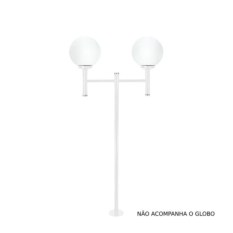 Poste-de-Jardim-Aluminio-para-2-Globos-Branco-JN-Industria