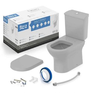 Kit Nexo Bacia + Caixa + Assento + Complementos Stone Roca