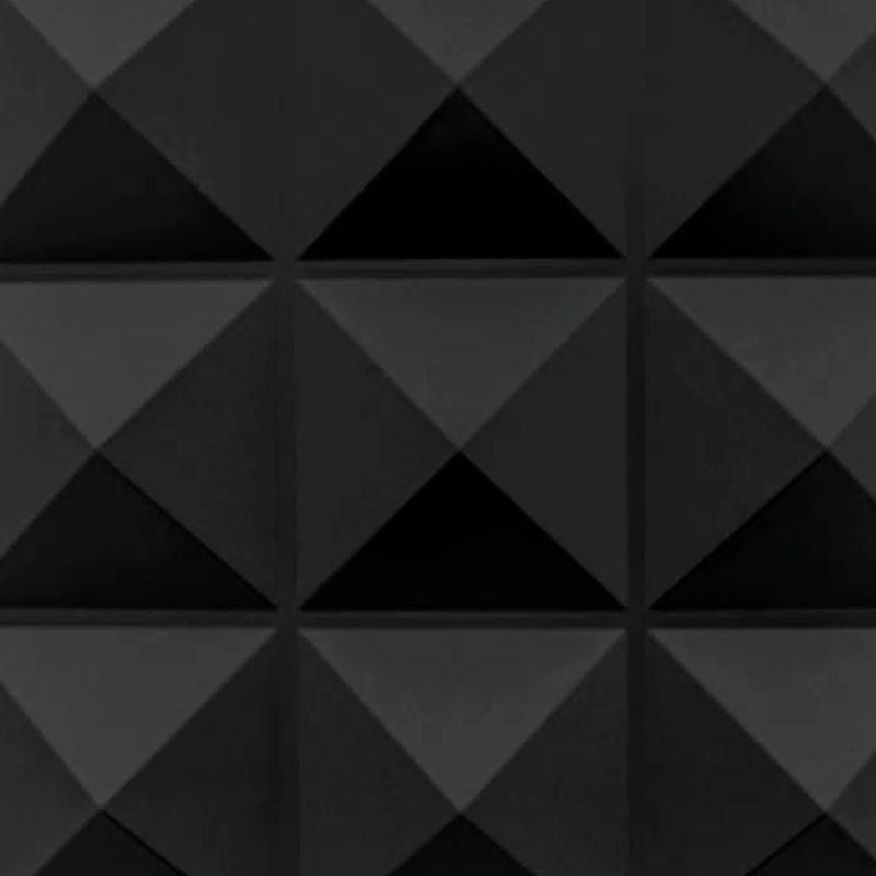 Painel-3D-50x50-Piramide-Preto-Fosco-Mebuki