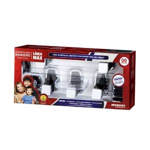 Kit de Acessórios Com 6 Peças Max Branco Cromado Mebuki