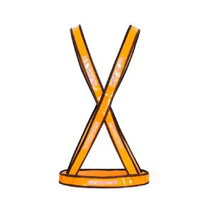 Colete X Laranja/Branco Refletivo Delta Plus