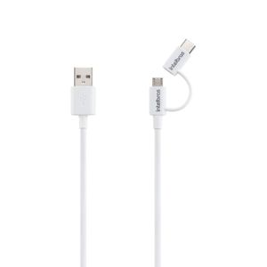 Cabo 1,2m Micro USB-C Branco Intelbras