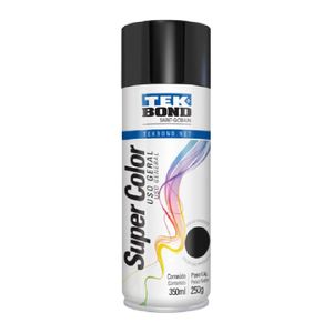 Tinta Spray 350ml Preto Brilhante Tekbond