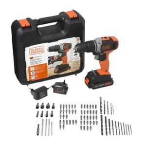 Parafusadeira Furadeira 20V Com 80 Acessórios Black & Decker
