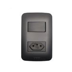 Conjunto-1-Interruptor-MDL-S---1-Tomada-10A-250V-Black-Canoa-Romazi