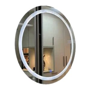 Espelho Redondo Jateado com Led 50cm Mglass