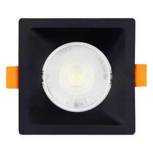 Spot Led Embutido 6w Recuado Quadrado Preto 6500K Blumenau
