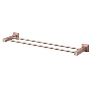 Porta-Toalhas Duplo Square Cobre Escovado Docol