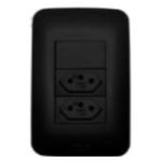 conjunto-de-1-interruptor-simples---2-tomada-10A-250V-black-romazi