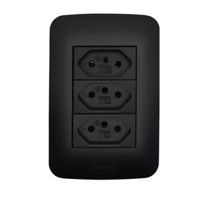 3 Tomadas MDL 10A 250V Black Canoa Tigre Romazi