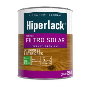 Verniz Triplo Filtro Solar Brilhante Natural 750ml Hiperlack