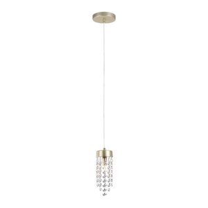 Pendente Cristal Light com Aço Dourado Blumenau