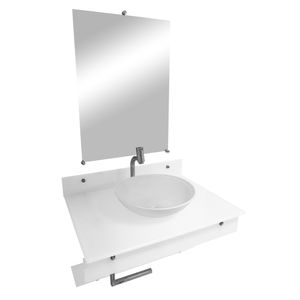 Gabinete 70x50cm Kit Garopaba Branco Pettra