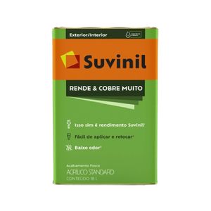 Tinta Rende e Cobre Muito Branco Fosco 18L Suvinil
