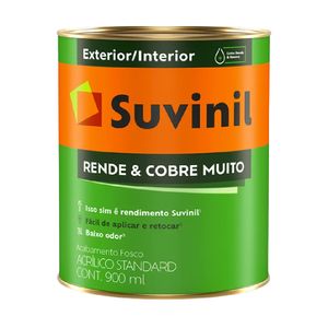 Tinta Rende e Cobre Muito Branco Fosco  0.9L  Suvinil