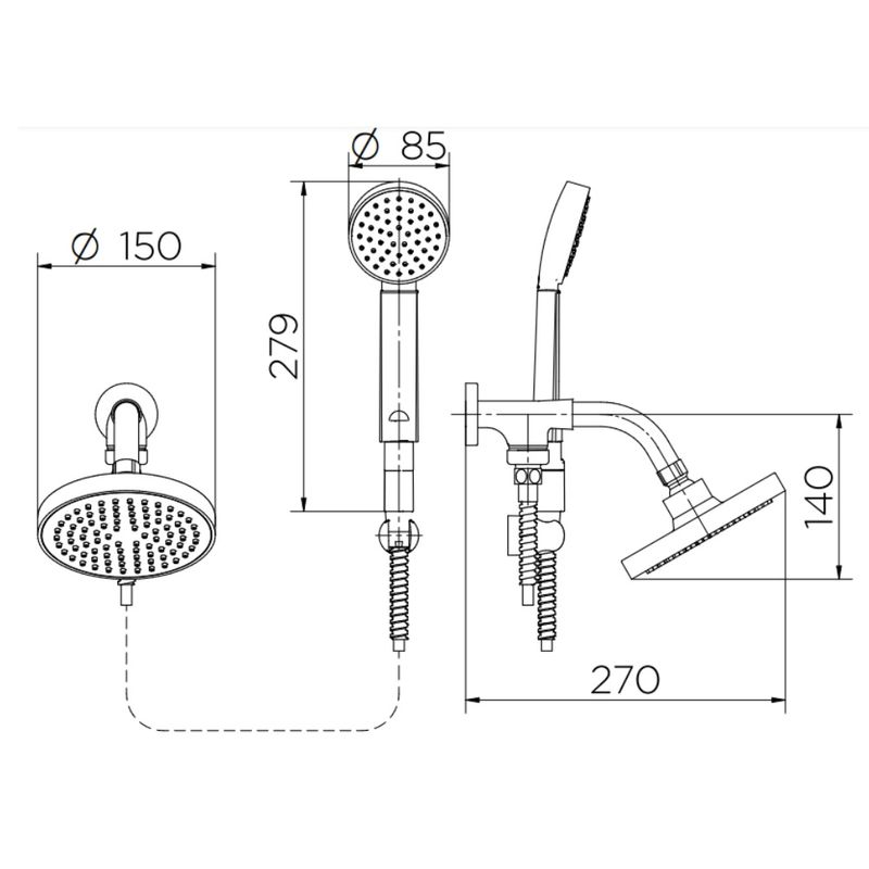 Chuveiro-de-Parede-com-Desviador-150-Eden-Cromado-Docol