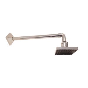 Ducha Artic Quadrado Preto Completa 6" Lumar