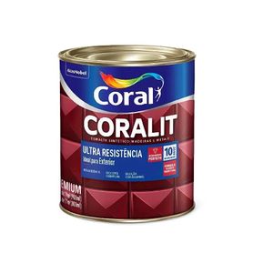 Esmalte Sintético Coralit Ultra Resistência Acetinado Branco Neve 0,9L Coral