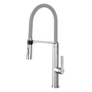 Misturador Monocomando Mesa para Cozinha Cinza Doc Docol