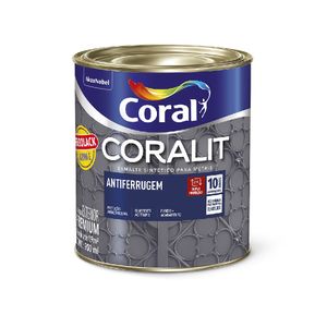 Esmalte Sintético Coralit Antiferrugem Preto 0,9L Coral
