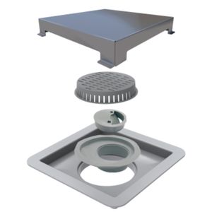 Ralo Square 15x15 Tampa Inox Linear