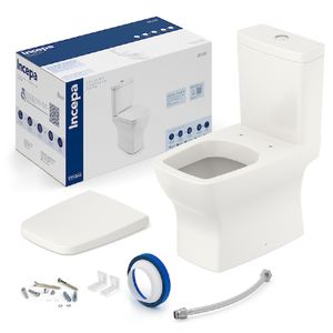 Kit Boss Bacia + Caixa Ecoflush + Assento + Complementos Bege Incepa