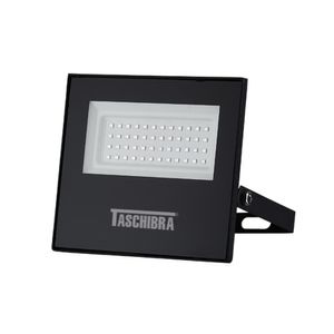 Refletor TR Led Slim 50W Preto 6500K Branca Taschibra