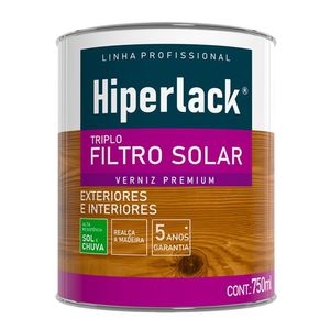 Verniz Triplo Filtro Solar Acetinado Natural 750ml Hiperlack
